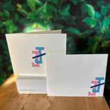 Interlocking JJ Notecards