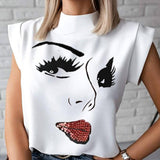 Elegant Lips Print blouse