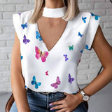 Elegant Lips Print blouse