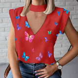 Elegant Lips Print blouse