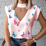 Elegant Lips Print blouse