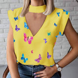 Elegant Lips Print blouse